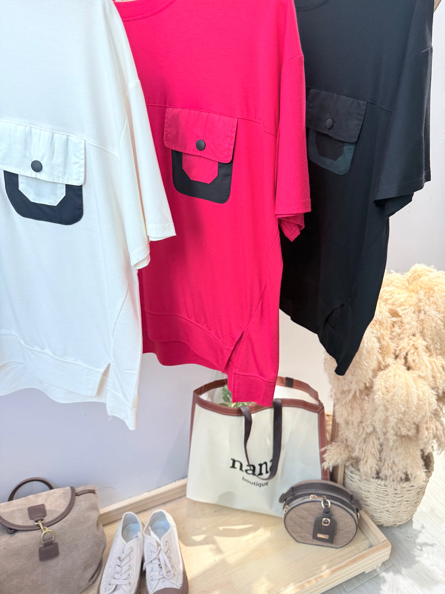 滑面柔软口袋上衣