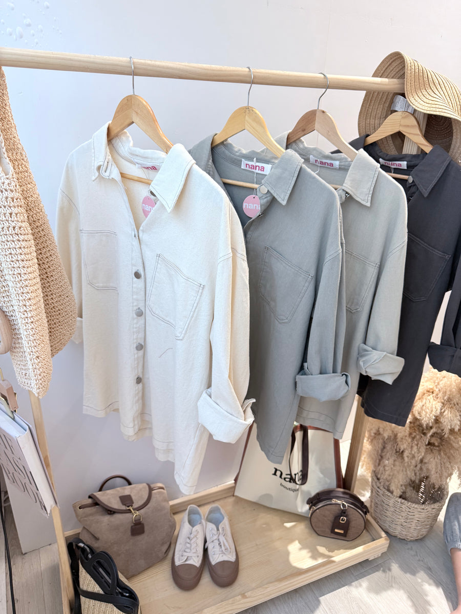 Premiun牛仔衬衫上衣