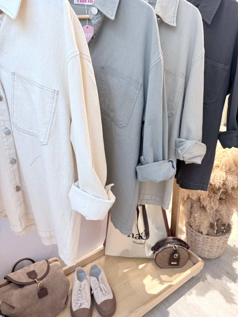 Premiun牛仔衬衫上衣