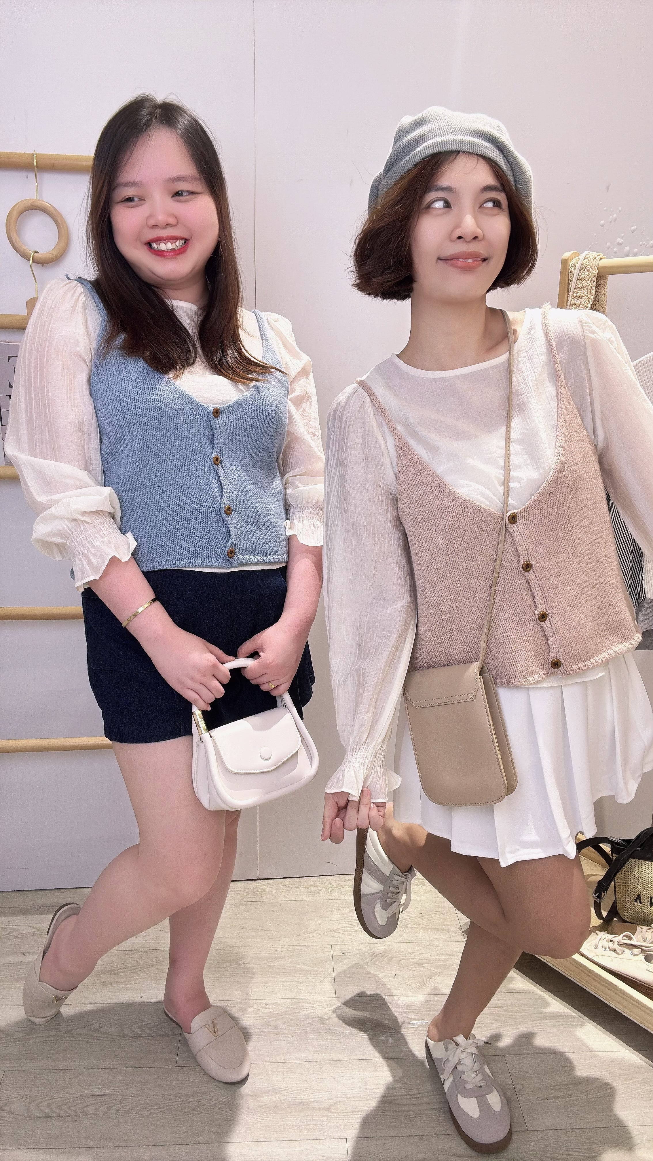 薄麻吊带针织甜美上衣