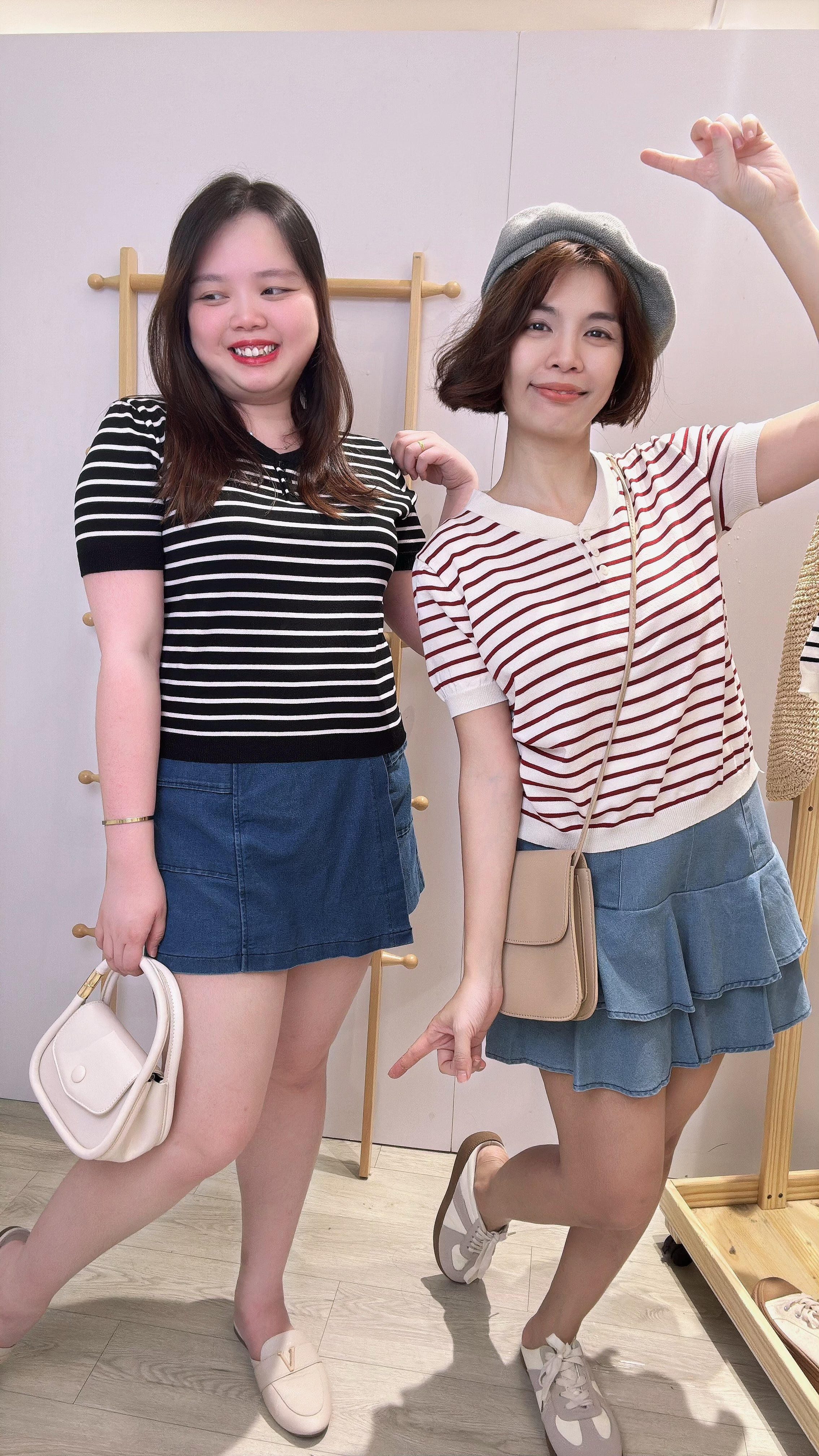 冰丝针织线条短版上衣