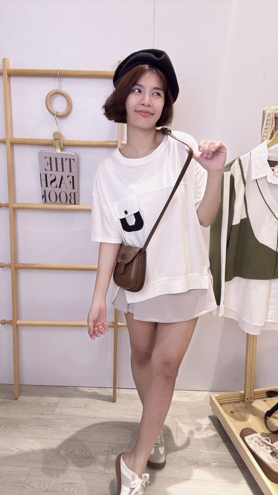 滑面柔软口袋上衣