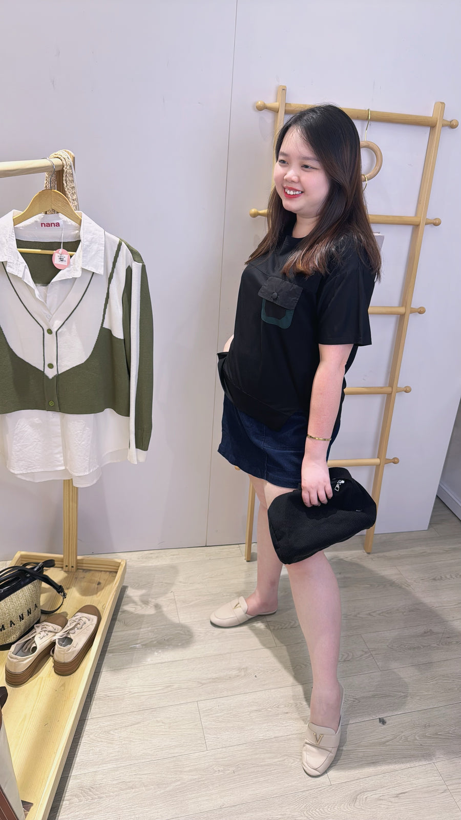 滑面柔软口袋上衣