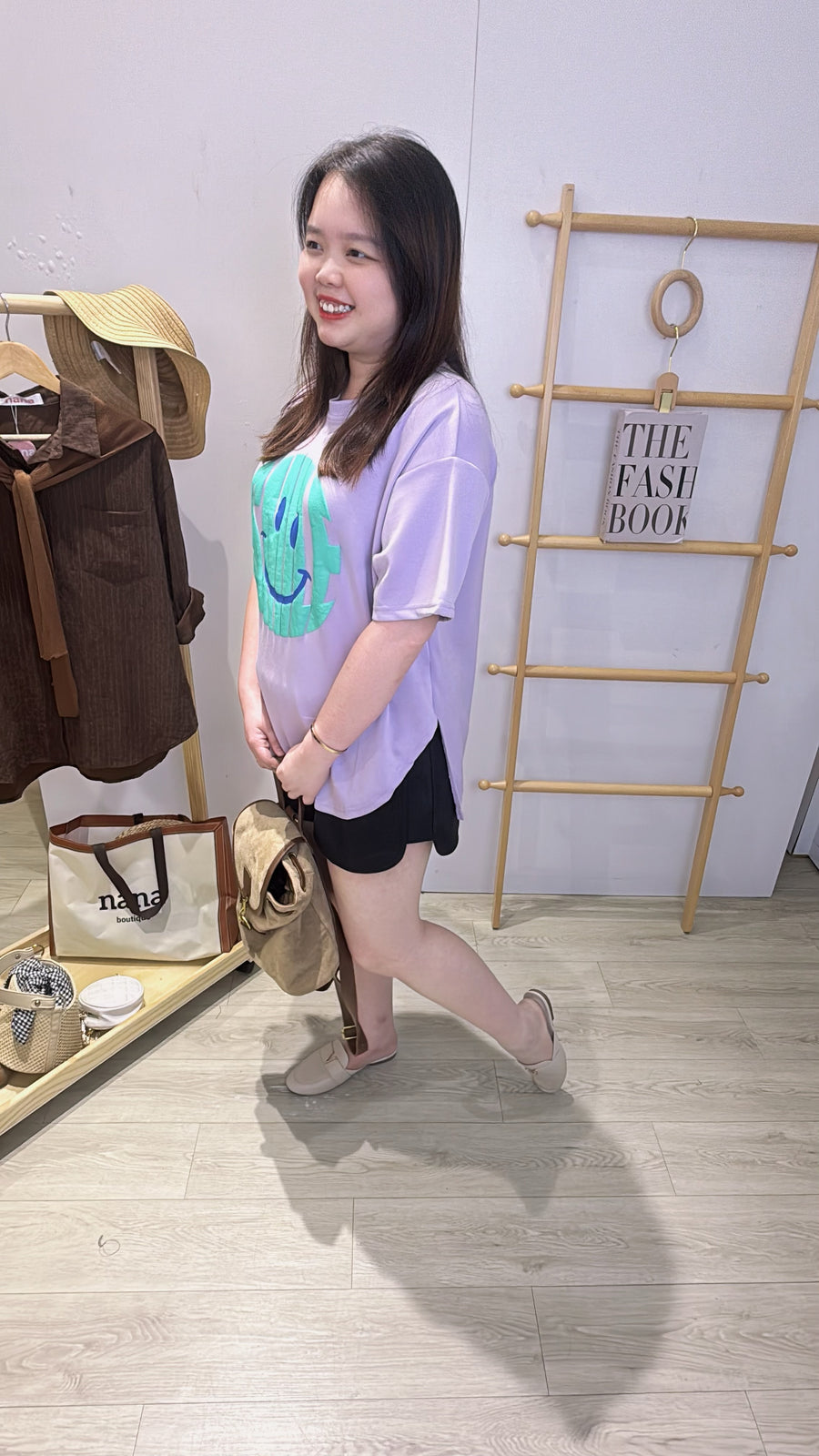 太空棉笑脸不规则长短Over T