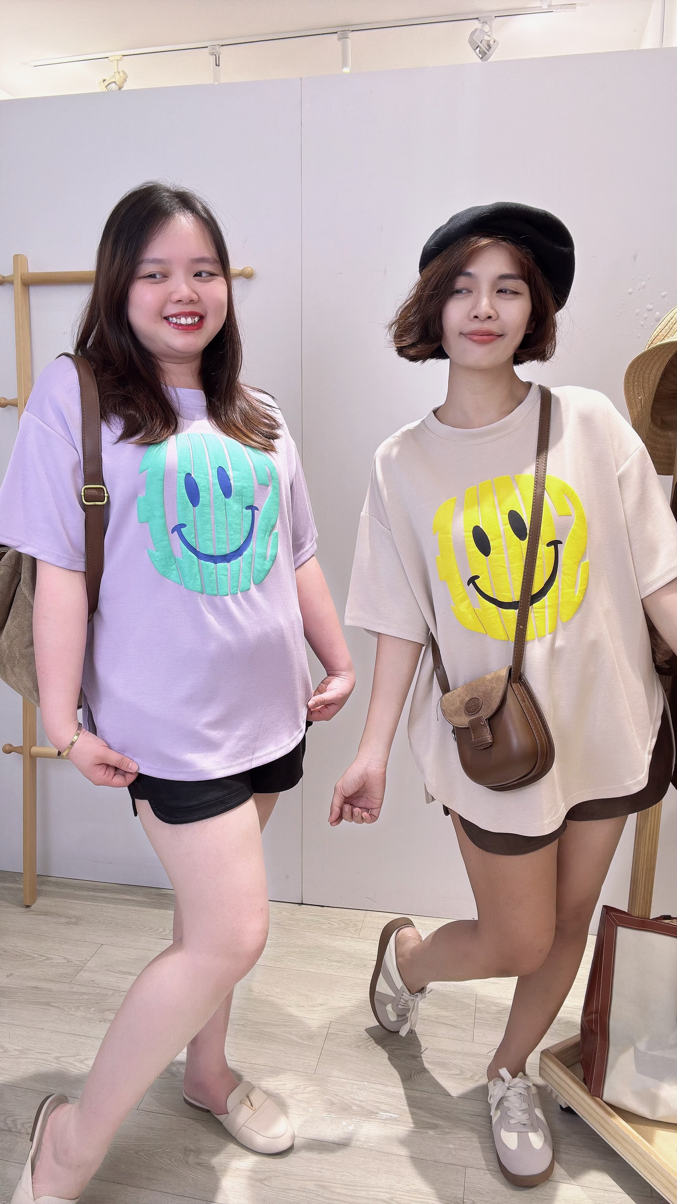 太空棉笑脸不规则长短Over T