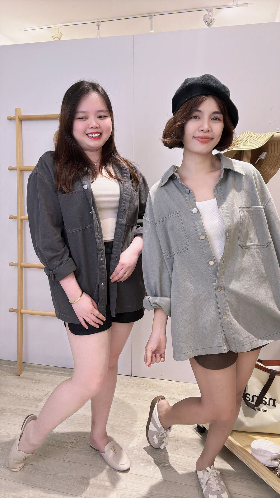 Premiun牛仔衬衫上衣