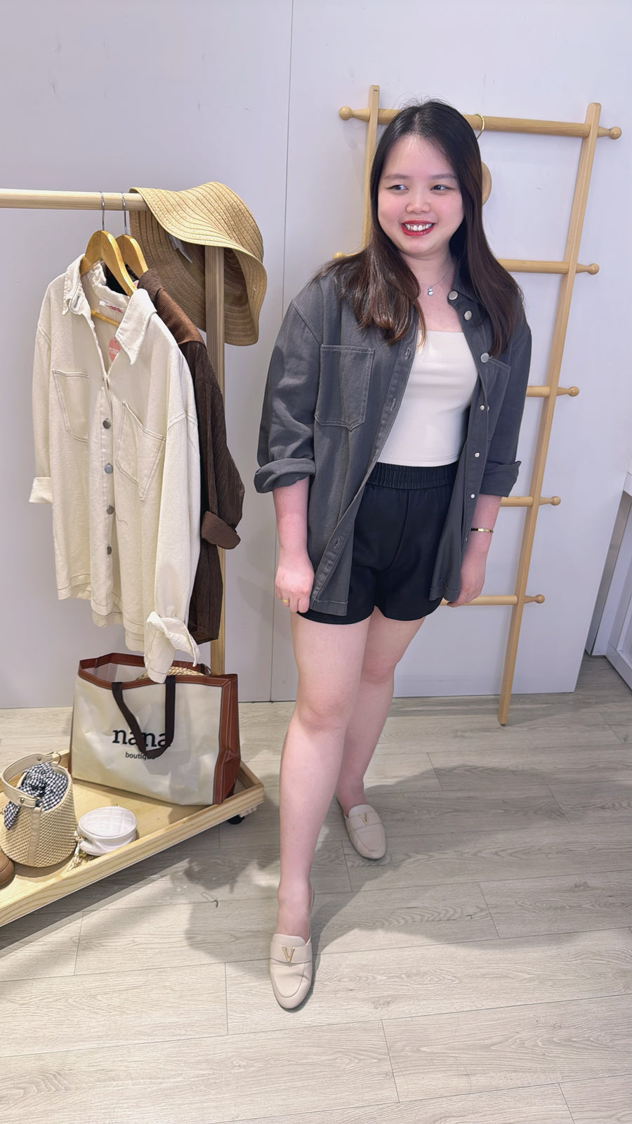 Premiun牛仔衬衫上衣