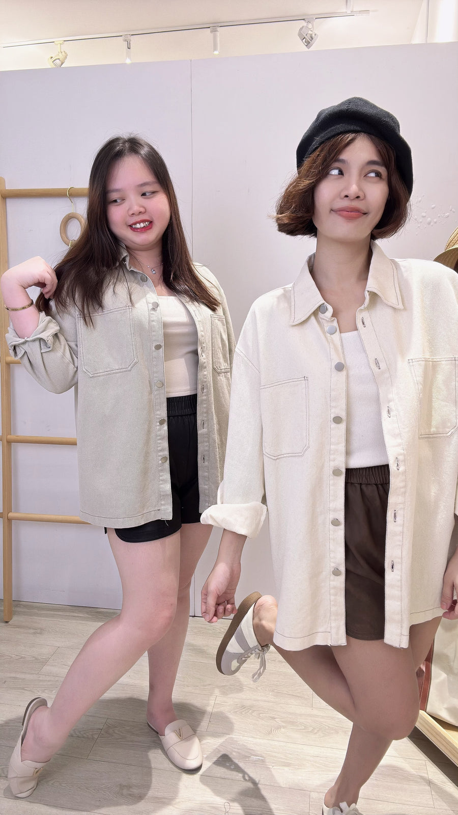 Premiun牛仔衬衫上衣