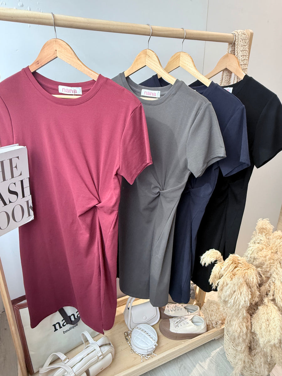 棉质开叉收腰套裙