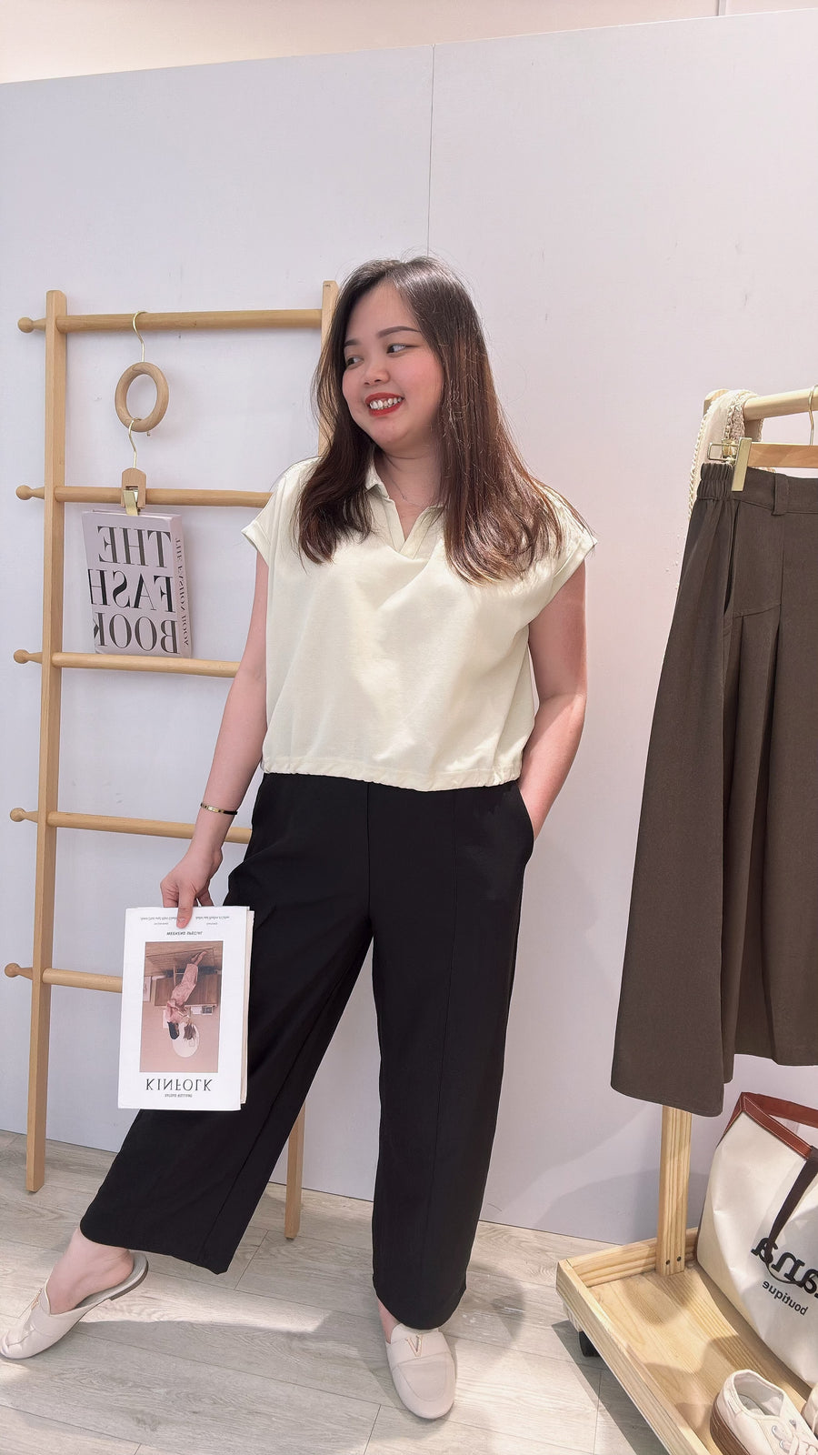 松紧腰仿牛仔潮流长裤