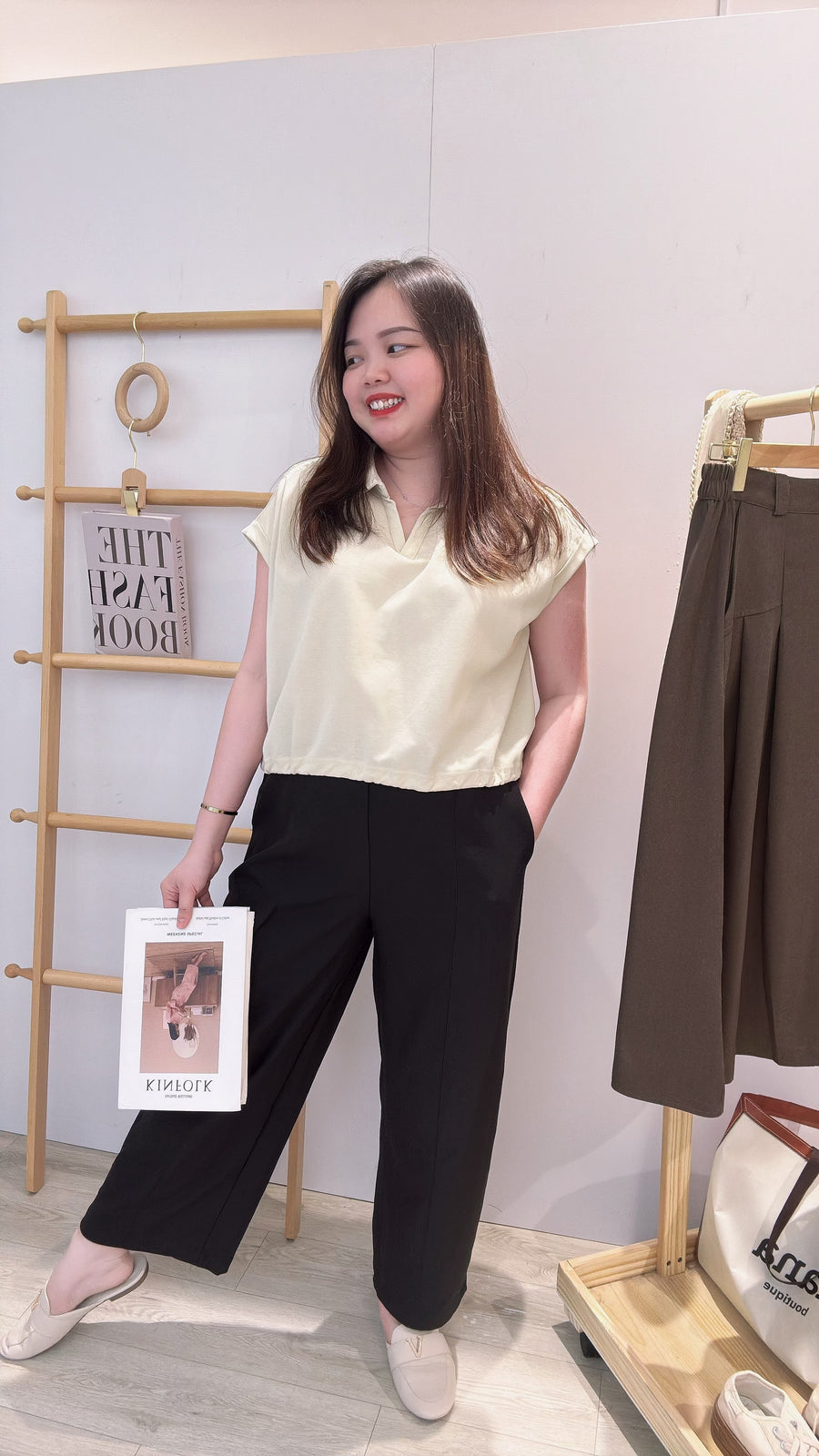 松紧腰仿牛仔潮流长裤