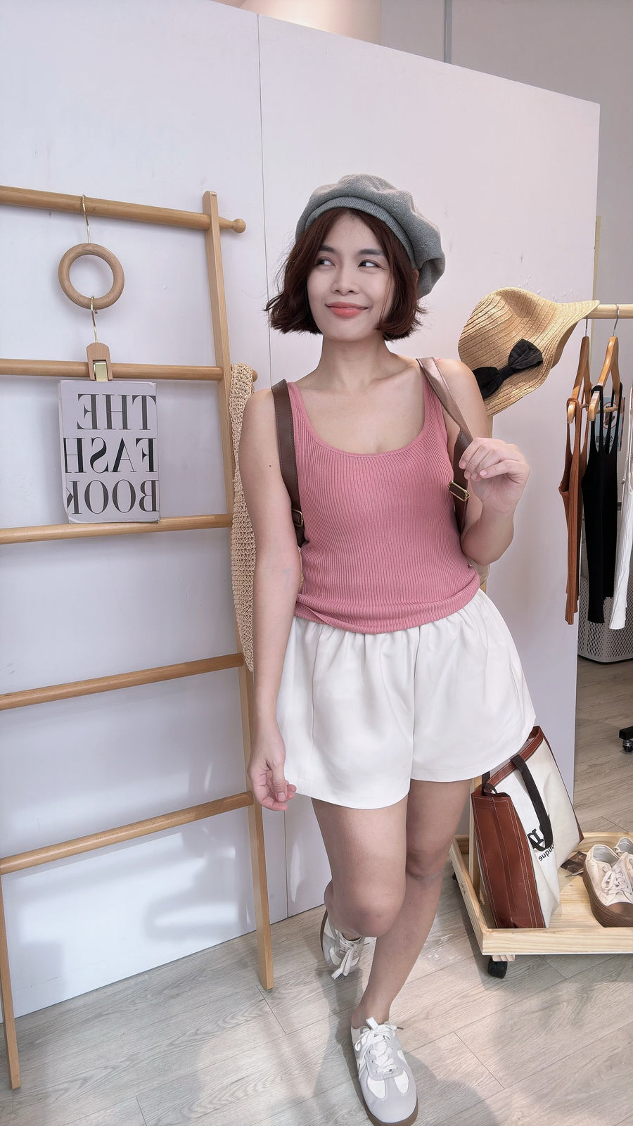 细带直条纹针织内搭