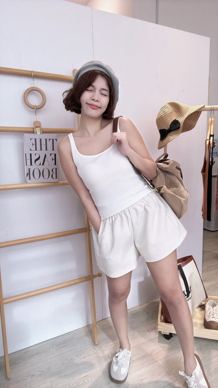 细带直条纹针织内搭