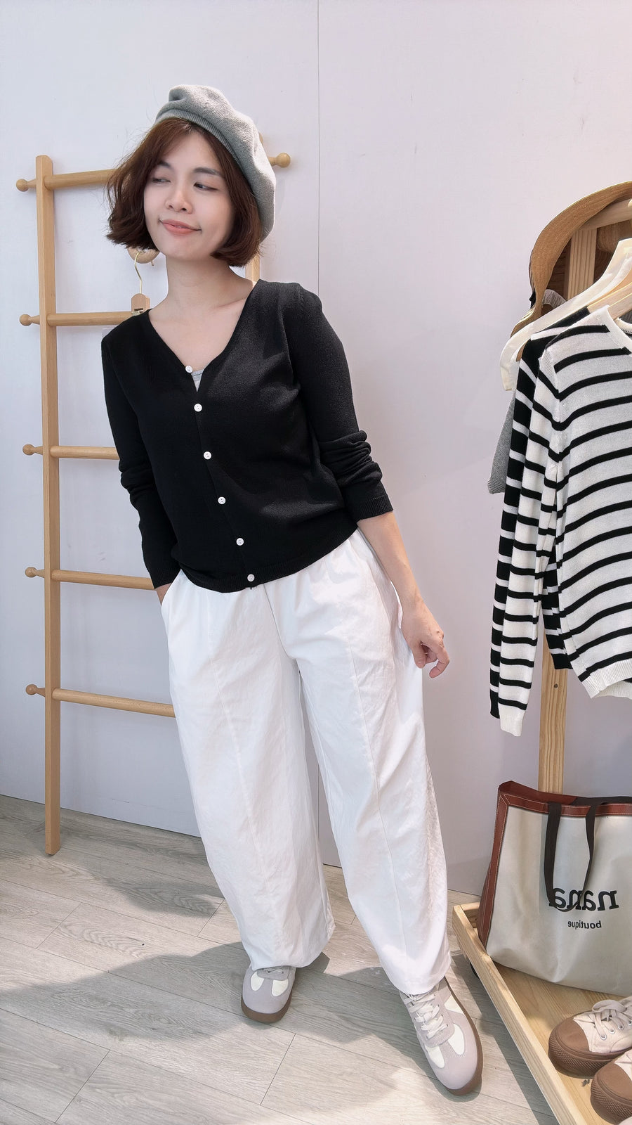 松紧腰仿牛仔潮流长裤