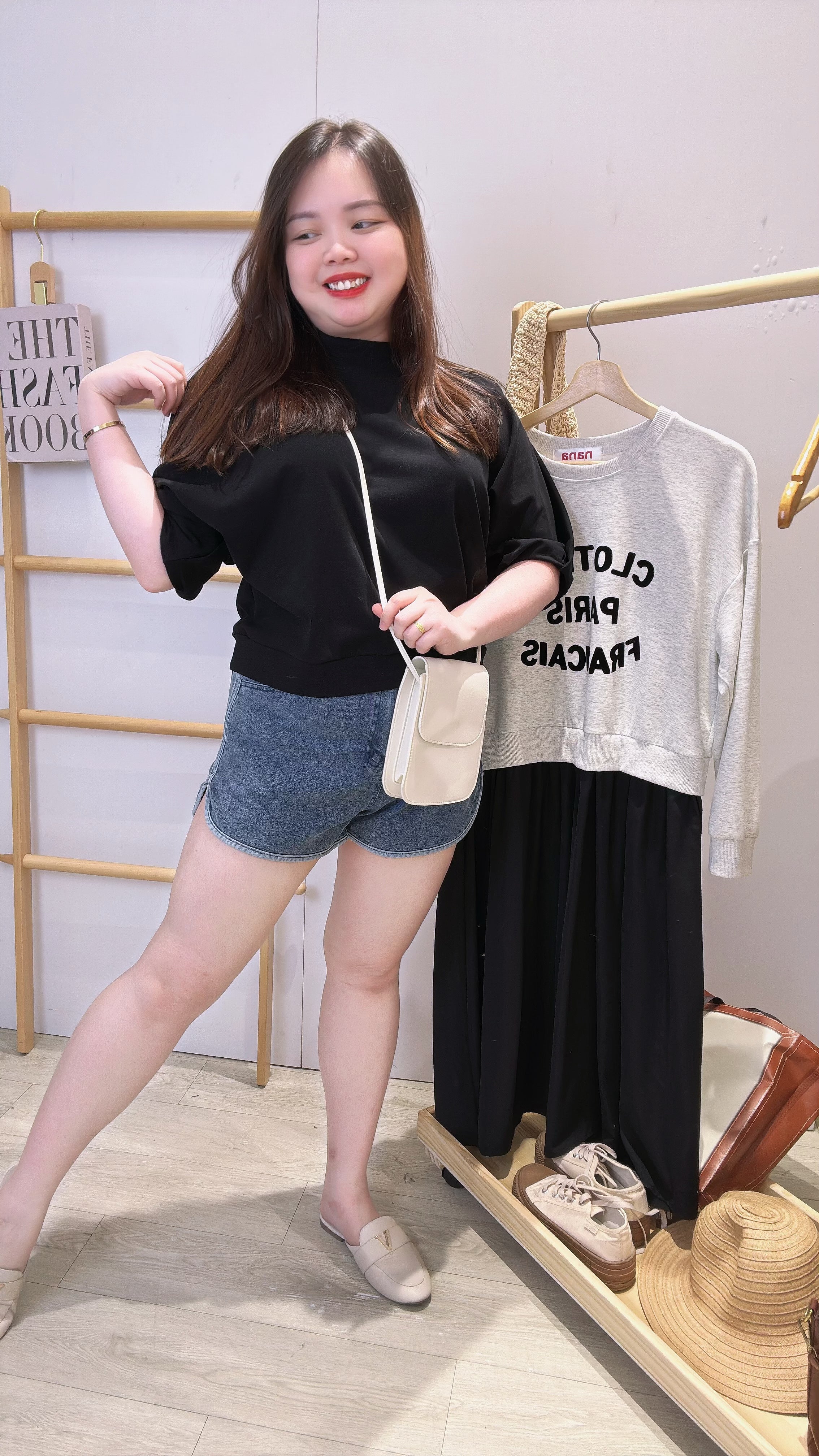 休闲软牛仔短裤