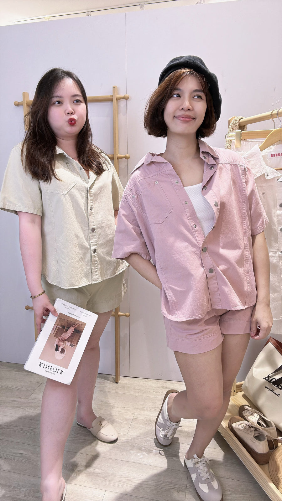 水洗牛仔工装套装