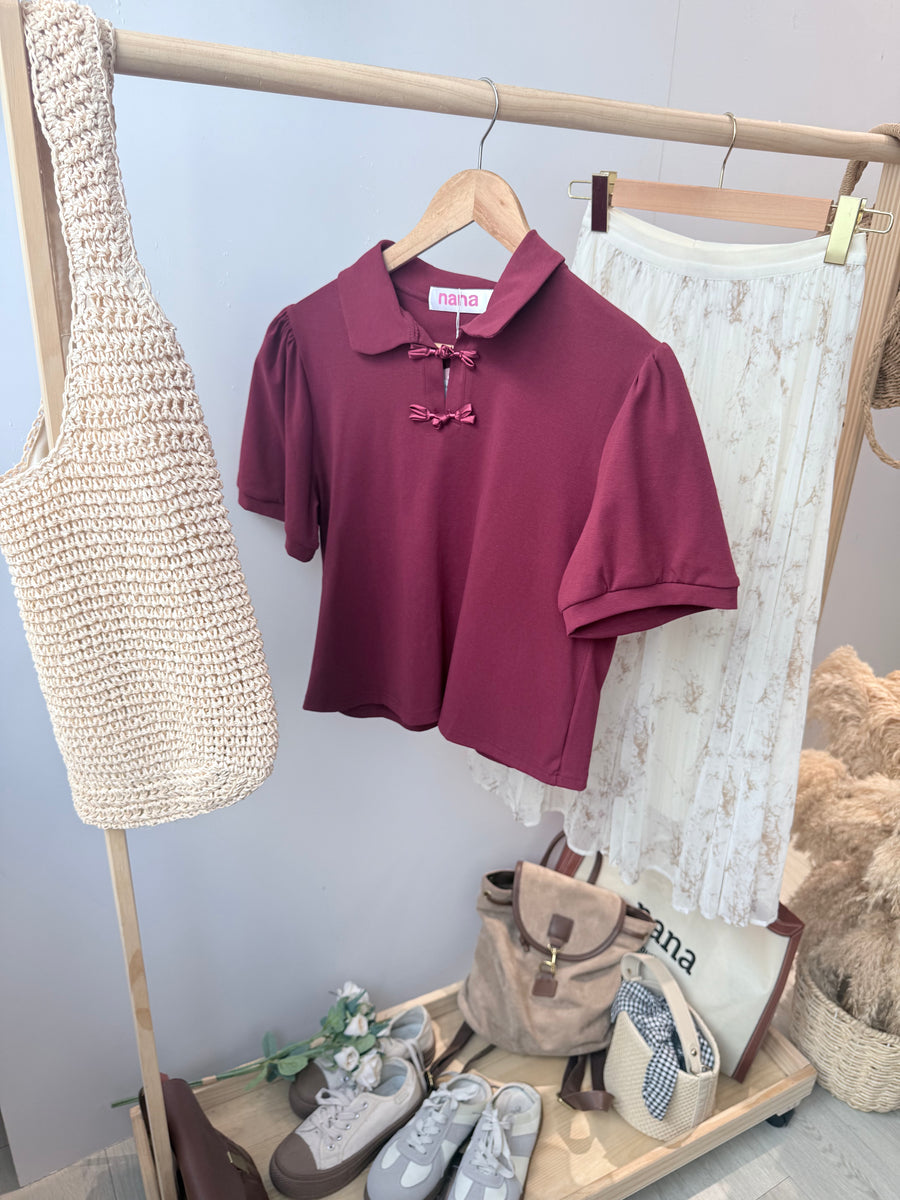 棉质中国结上衣