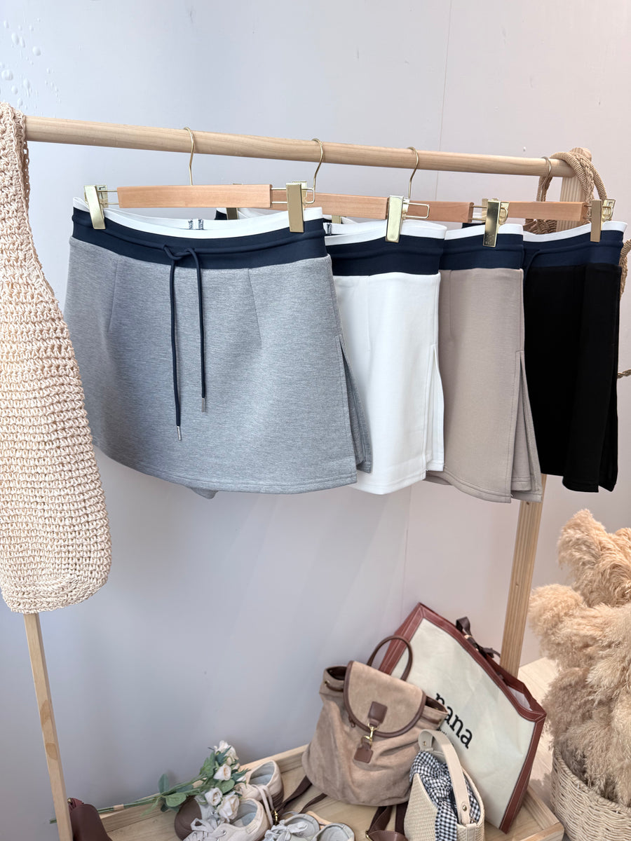 独家太空棉松紧腰大弹裤裙