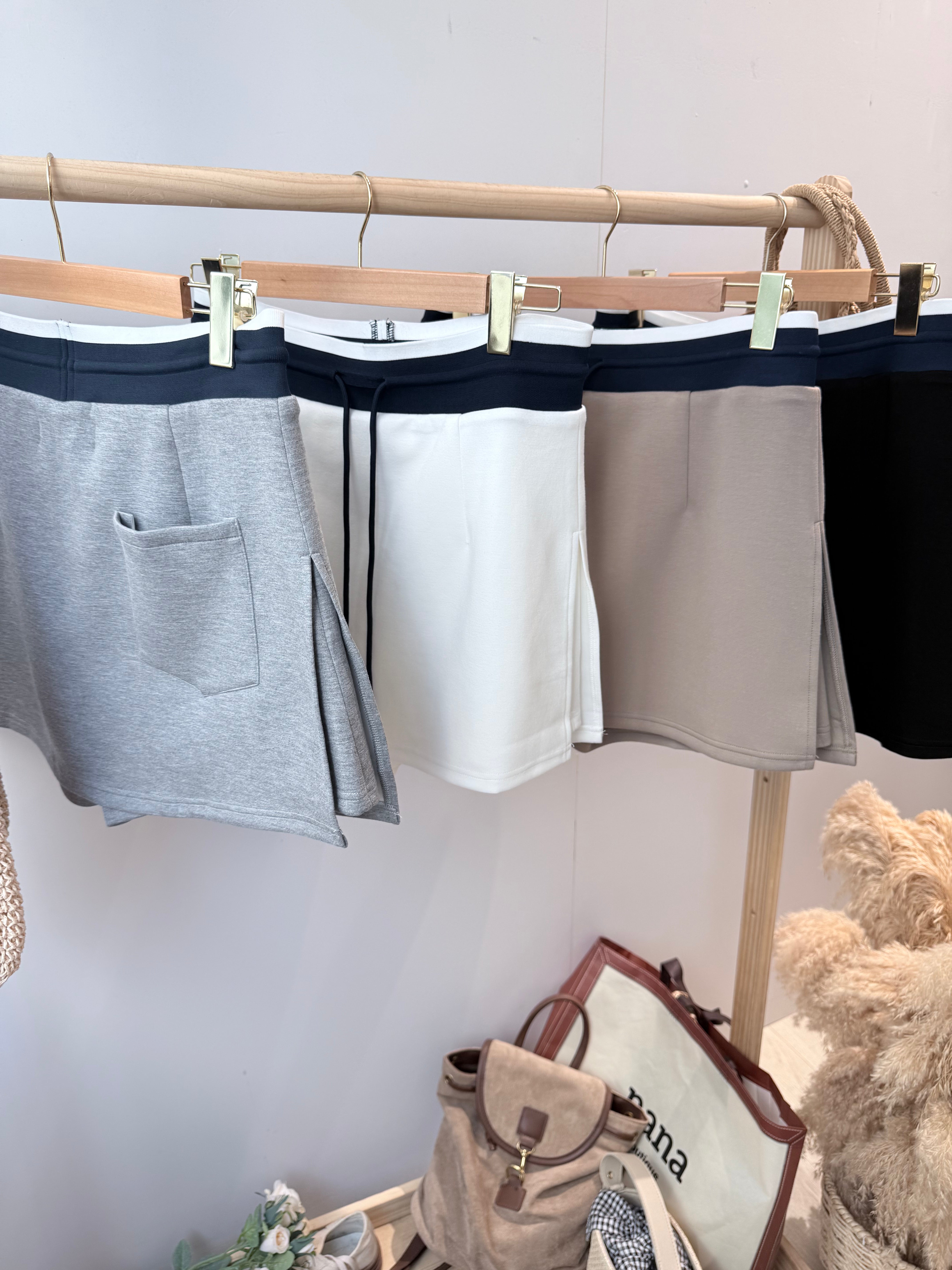 独家太空棉松紧腰大弹裤裙