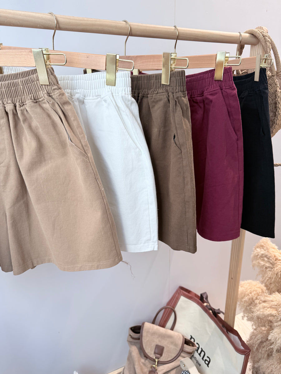 厚水洗牛仔四分短裤