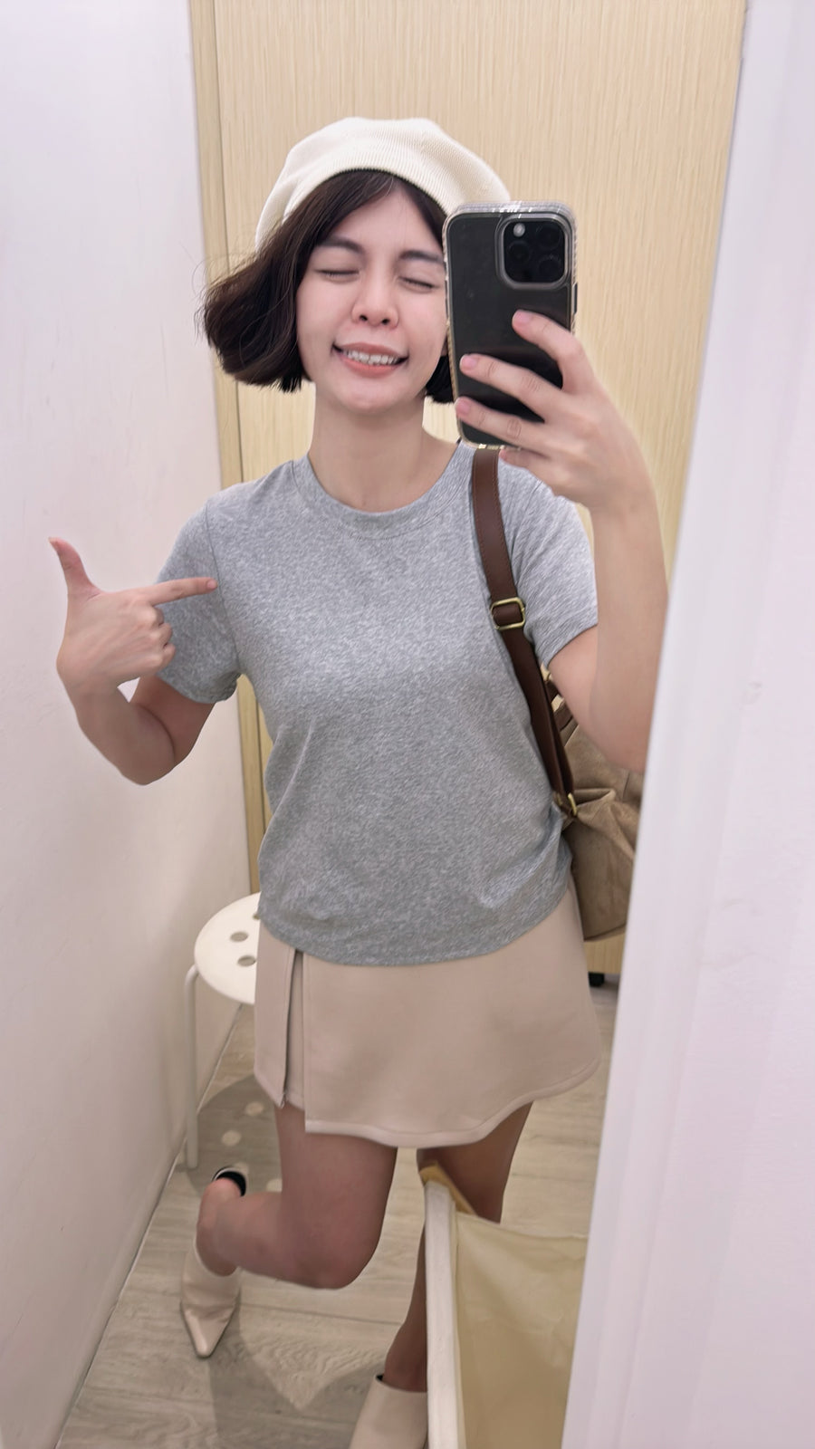 圆领棉质上衣