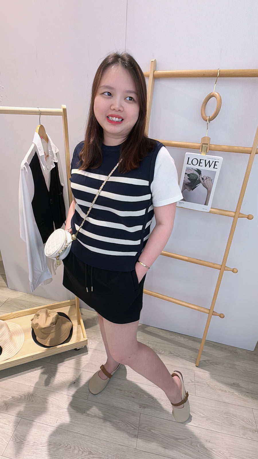Cotton冰丝针织撞色上衣