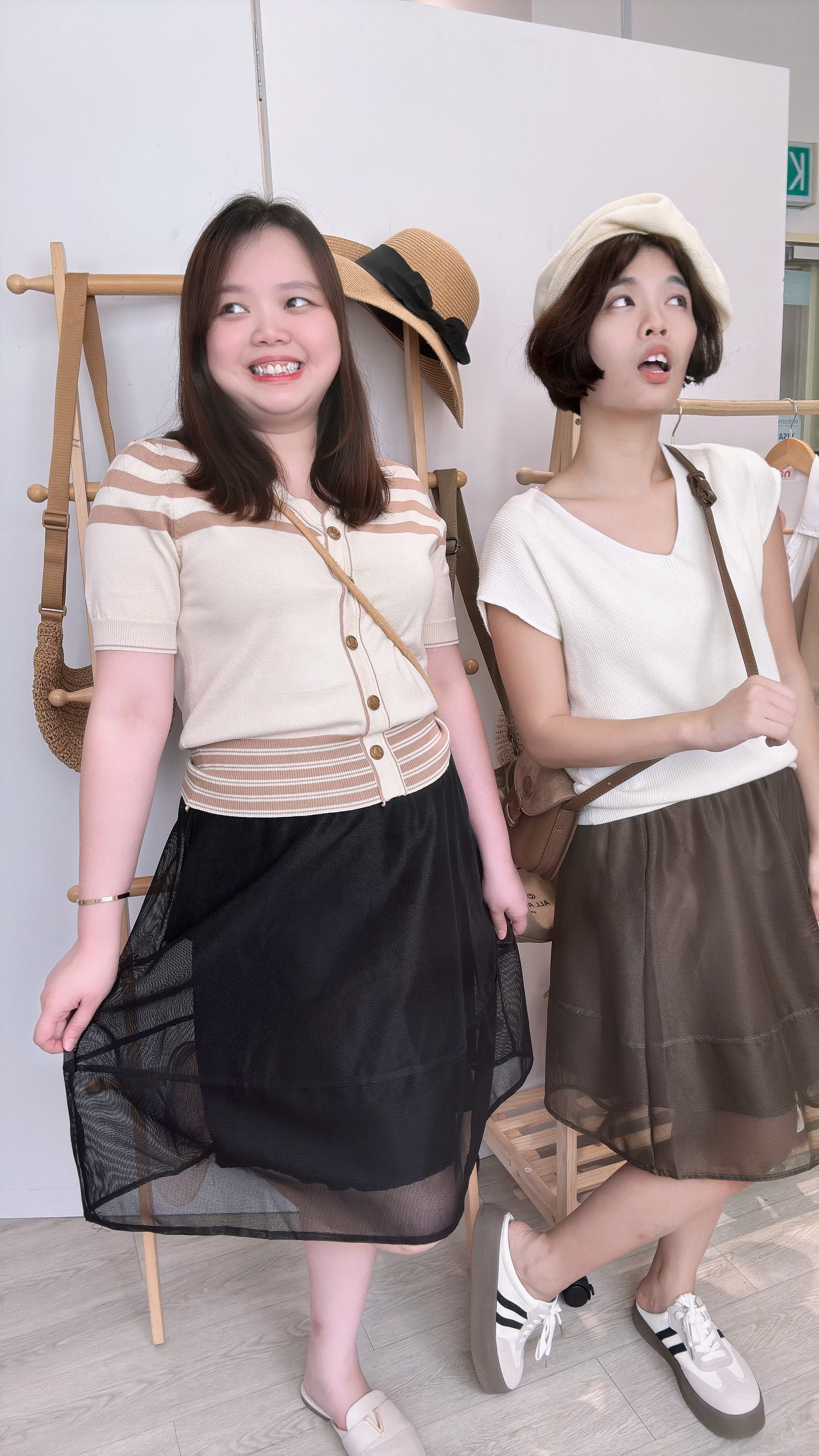 立体网纱半长裙