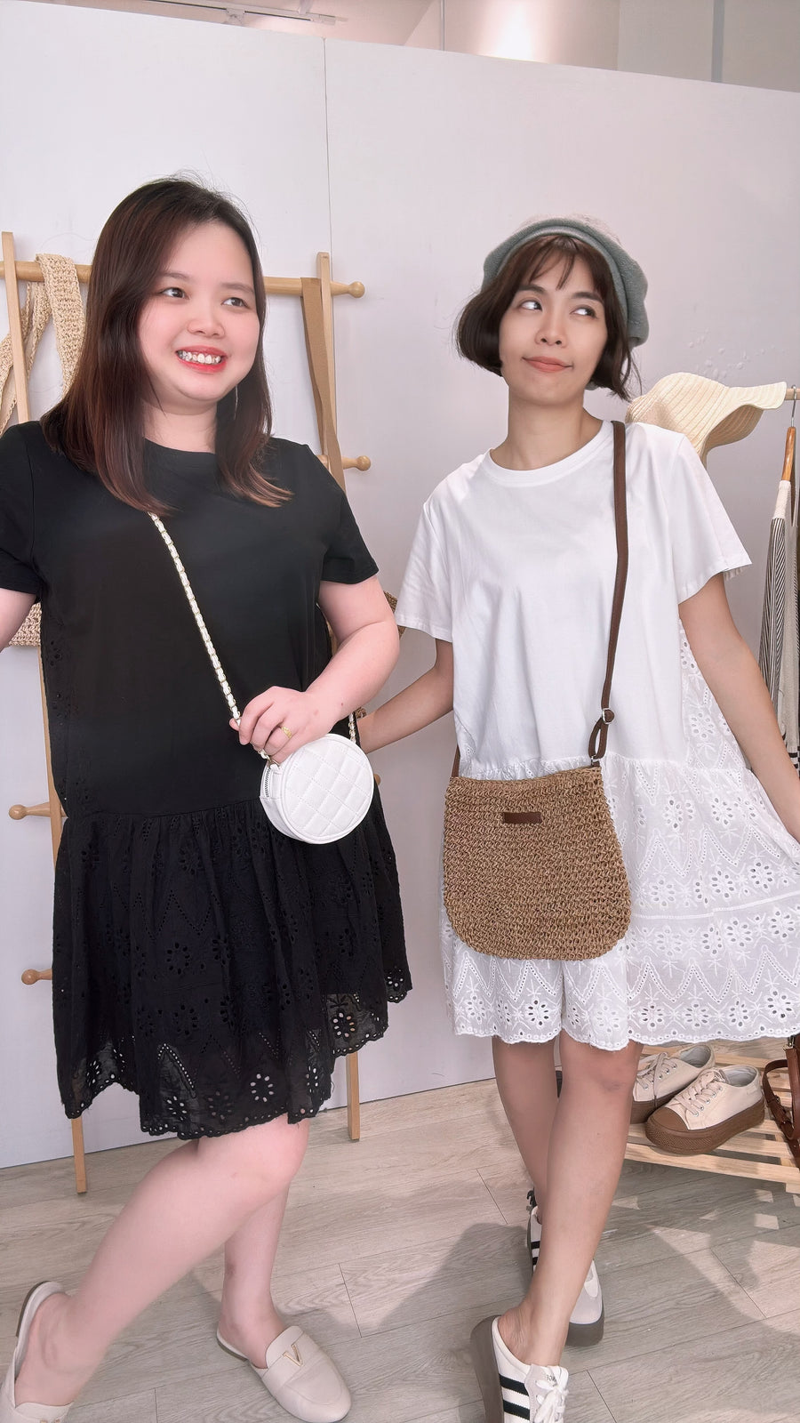 Cotton同花俏皮短连衣裙