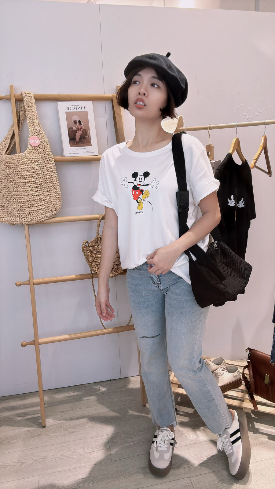 微破牛仔长裤