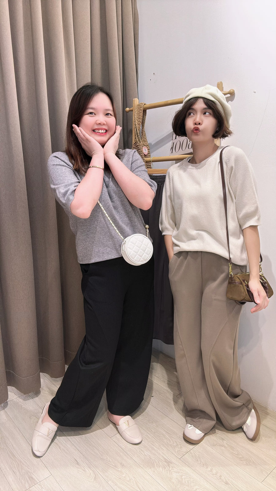 松紧腰太空棉舒服直脚裤