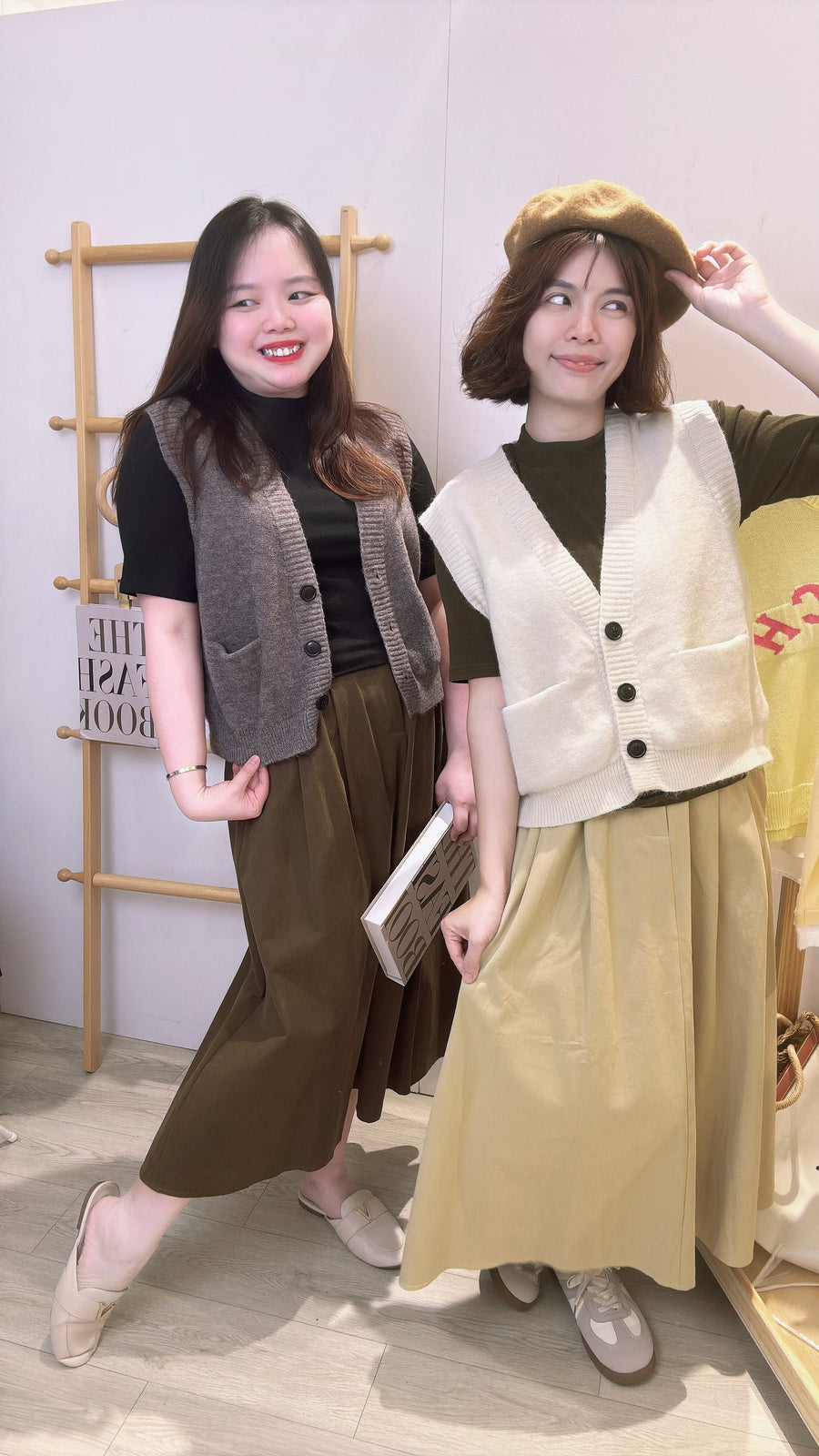 韩式百搭针织纽扣马甲