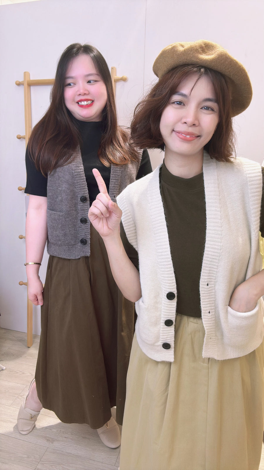 韩式百搭针织纽扣马甲