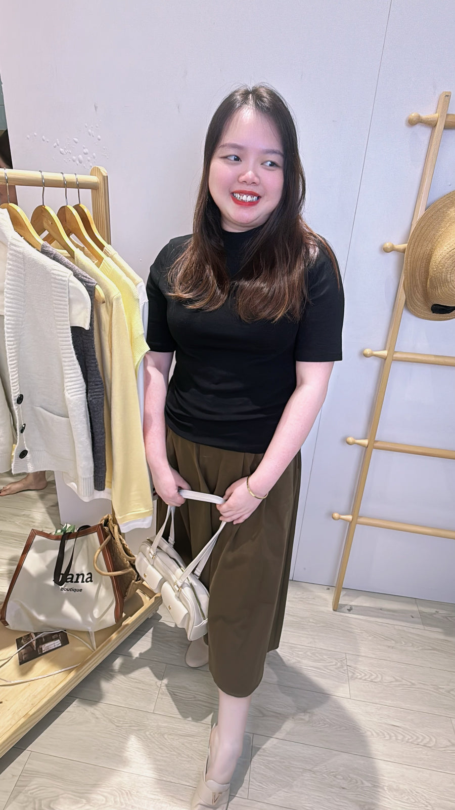 A Line水洗牛仔半长裙