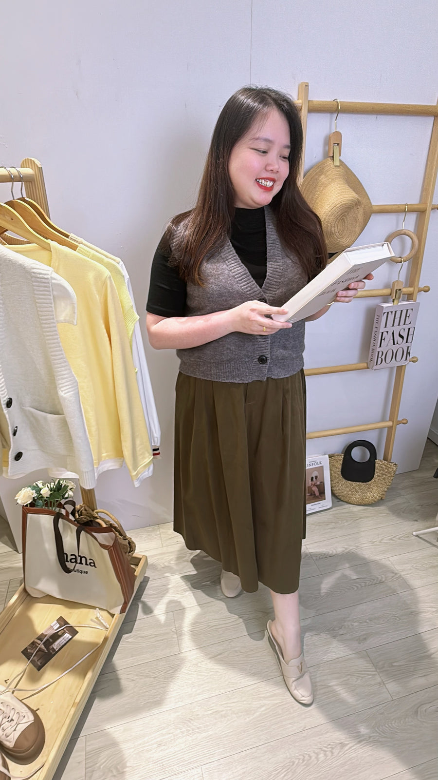 韩式百搭针织纽扣马甲