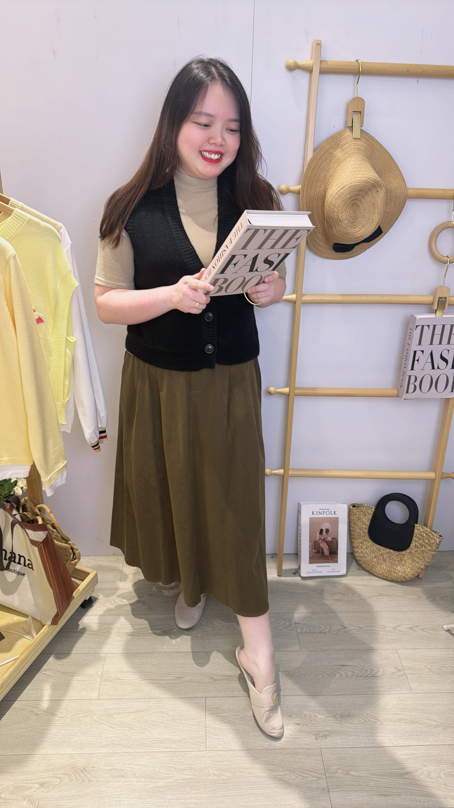 韩式百搭针织纽扣马甲