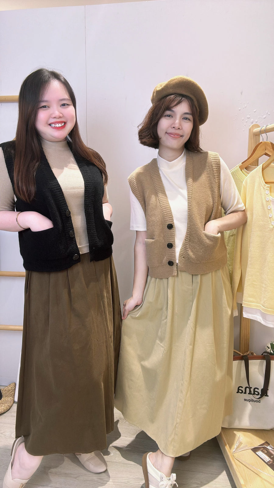 A Line水洗牛仔半长裙