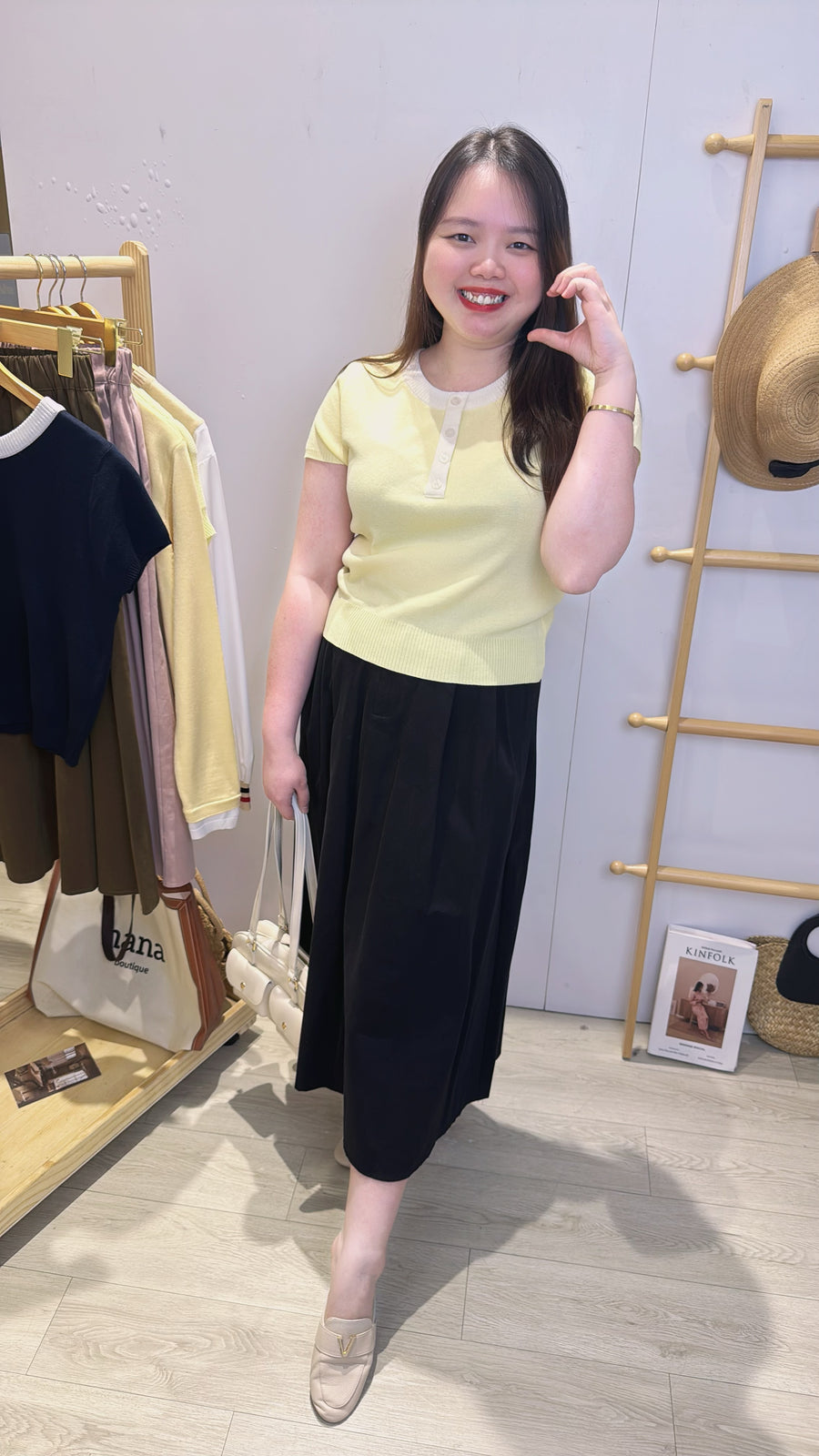 A Line水洗牛仔半长裙