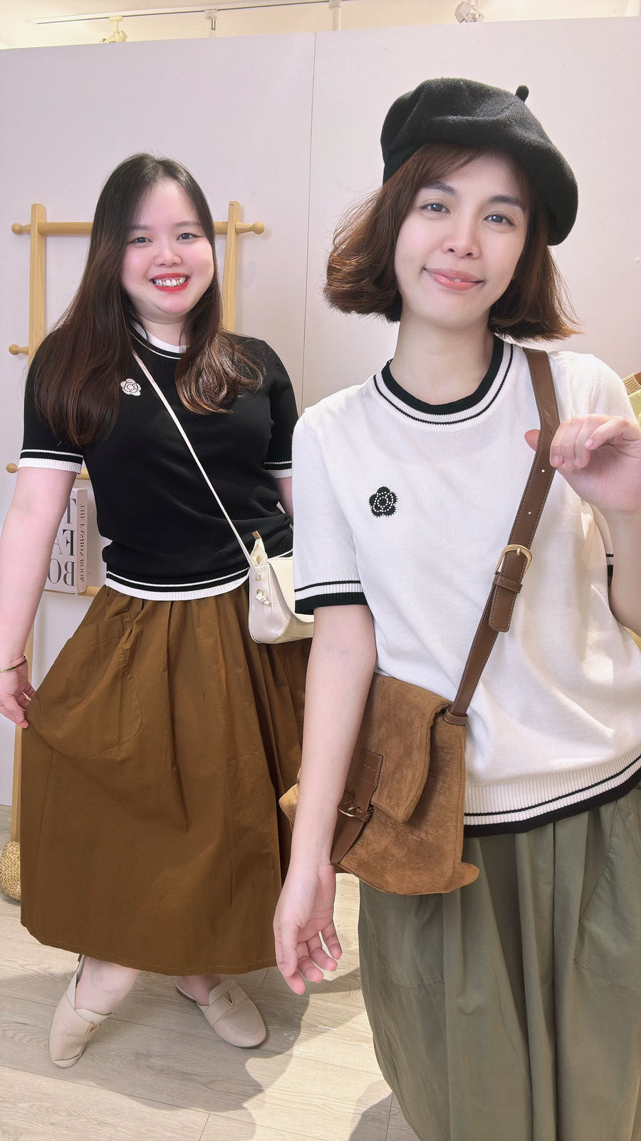 Polyester 大口袋半长裙