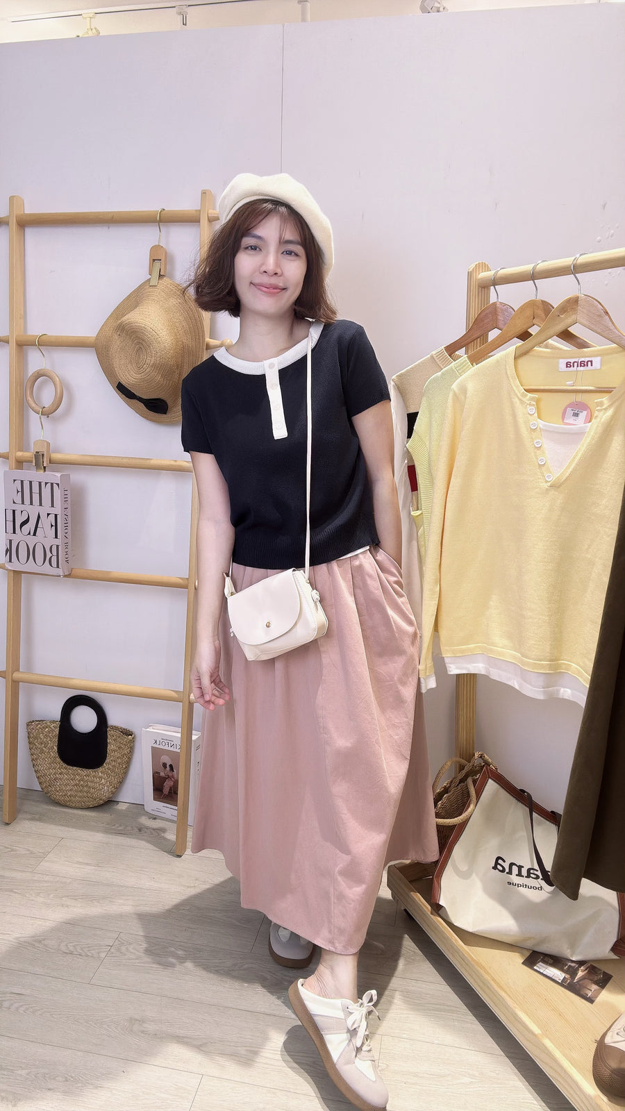 A Line水洗牛仔半长裙