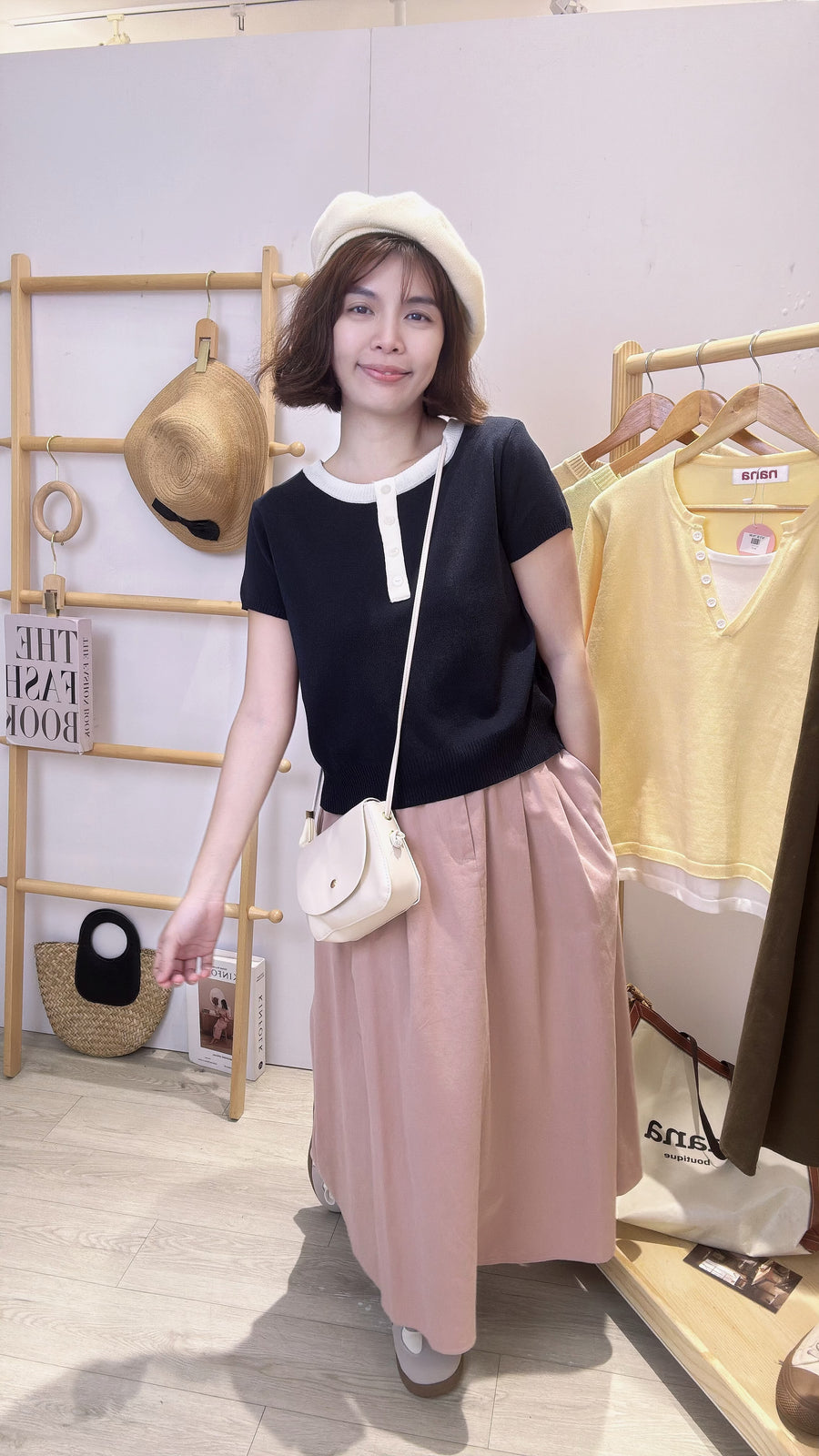 A Line水洗牛仔半长裙