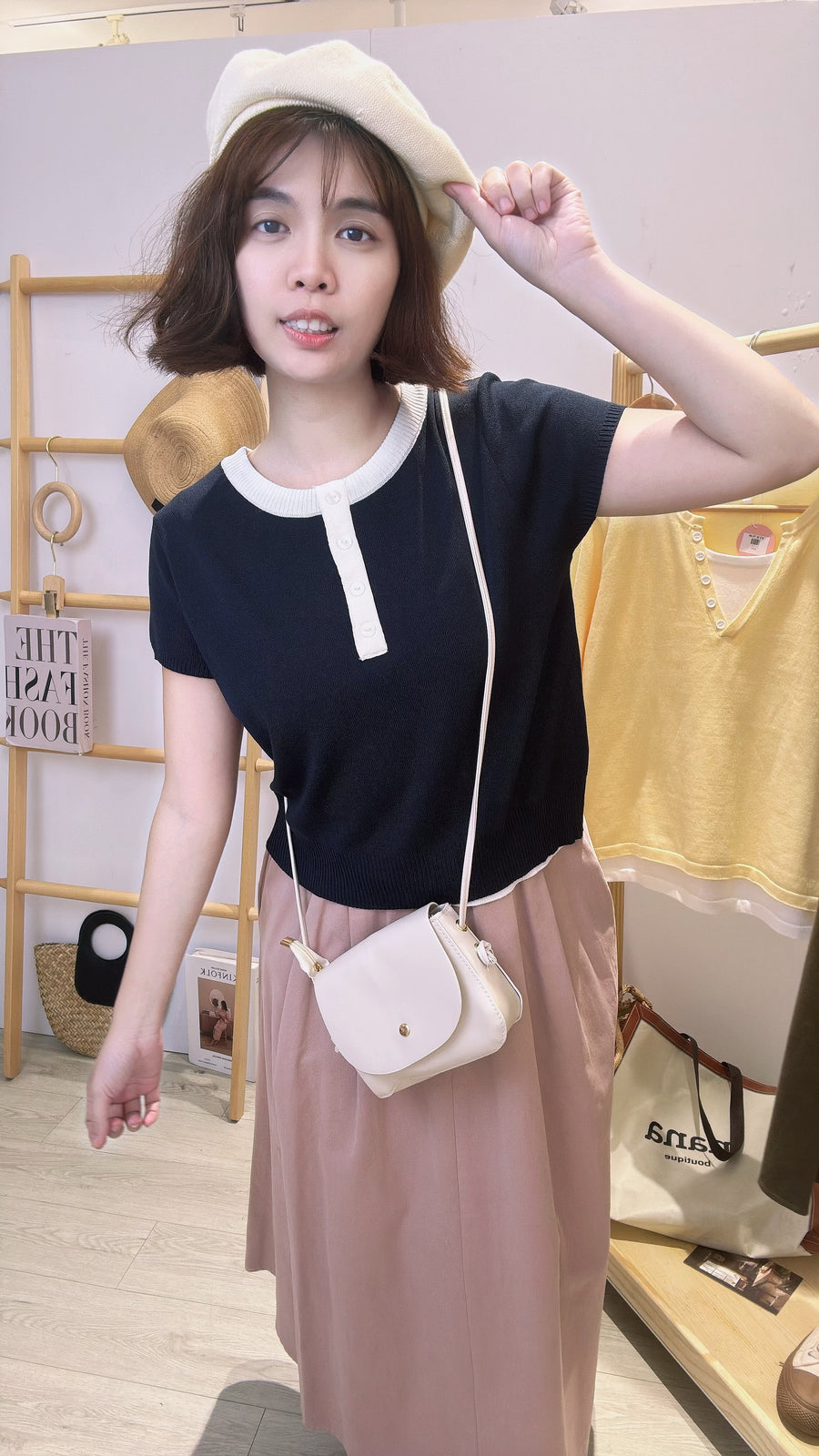 A Line水洗牛仔半长裙