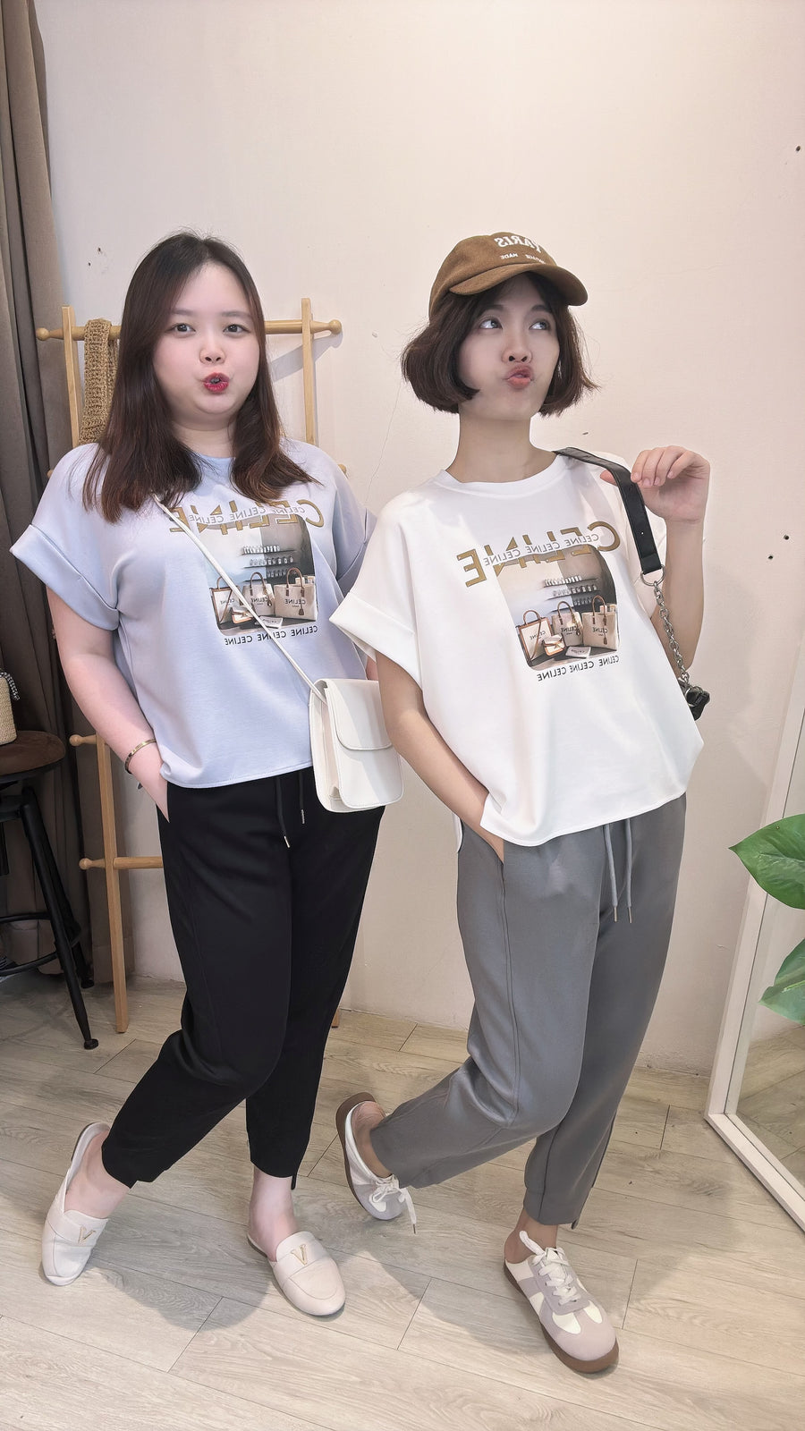 立体Celine图案太空棉上衣