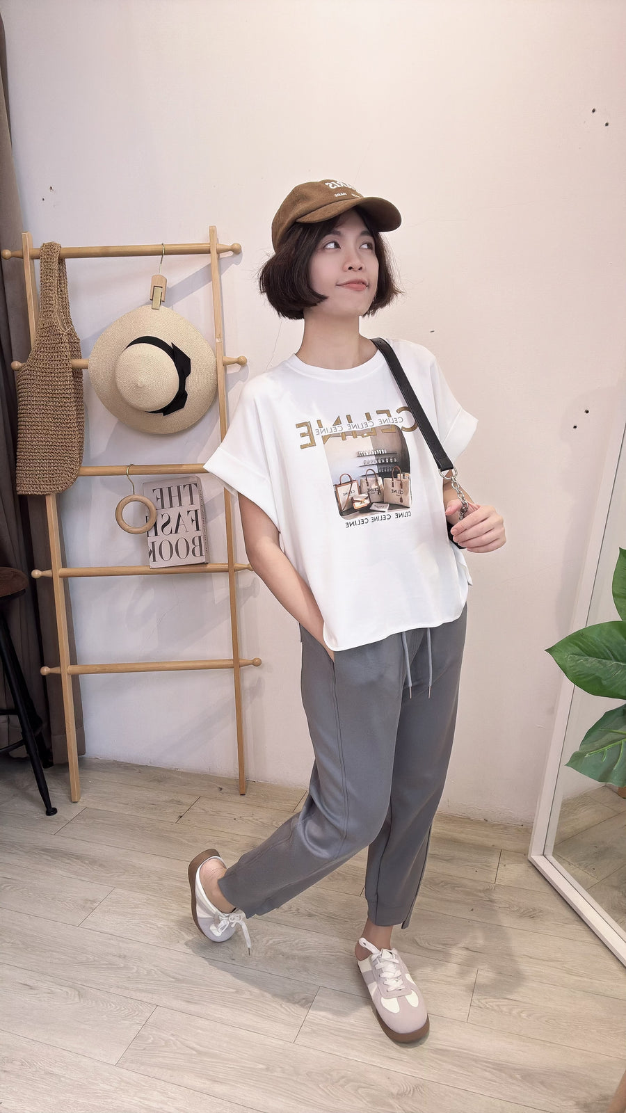 立体Celine图案太空棉上衣