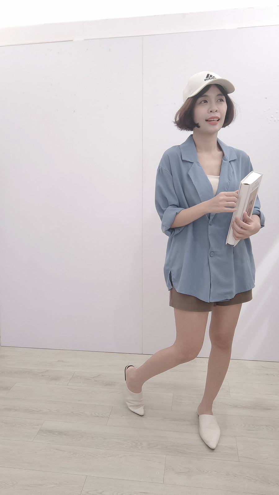 雪纺风衣款半长外套