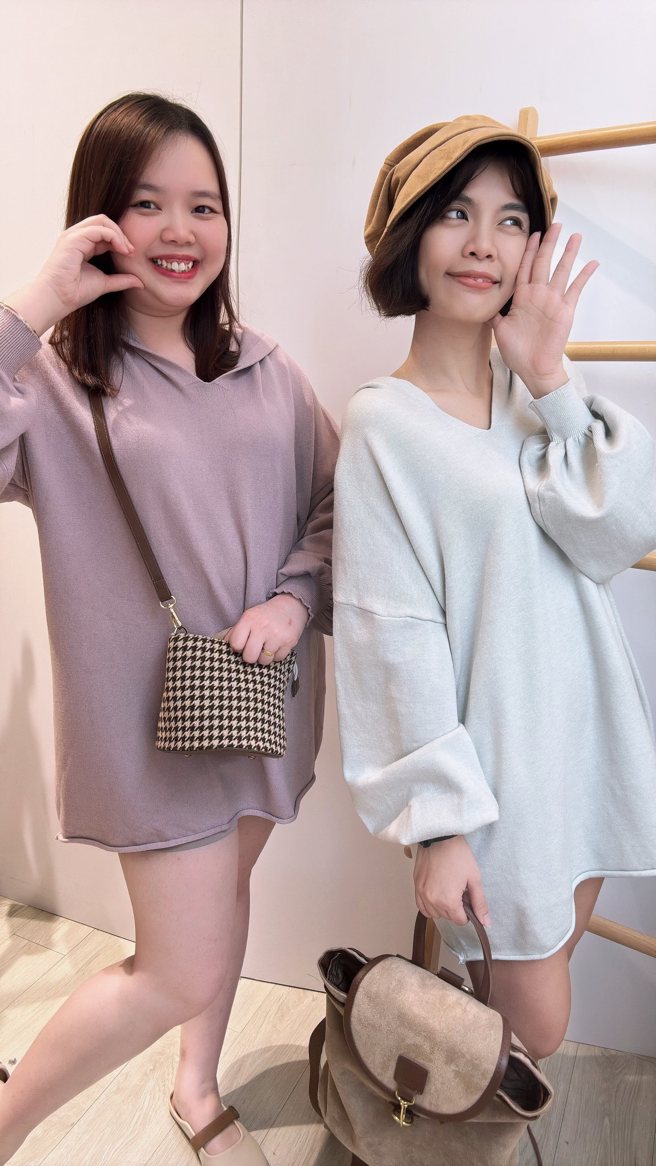 连帽针织长版上衣