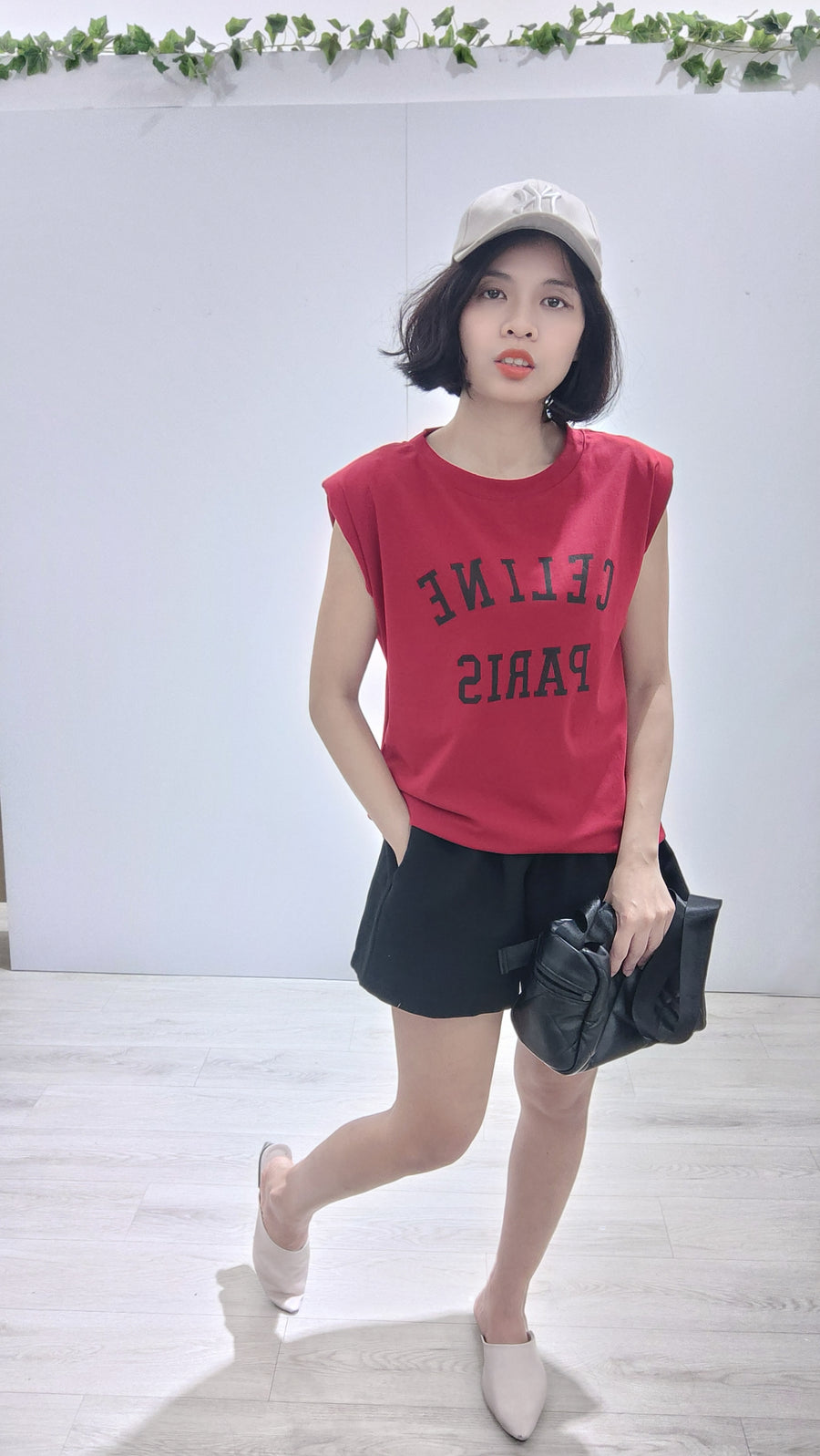 Celine paris垫肩出袖上衣