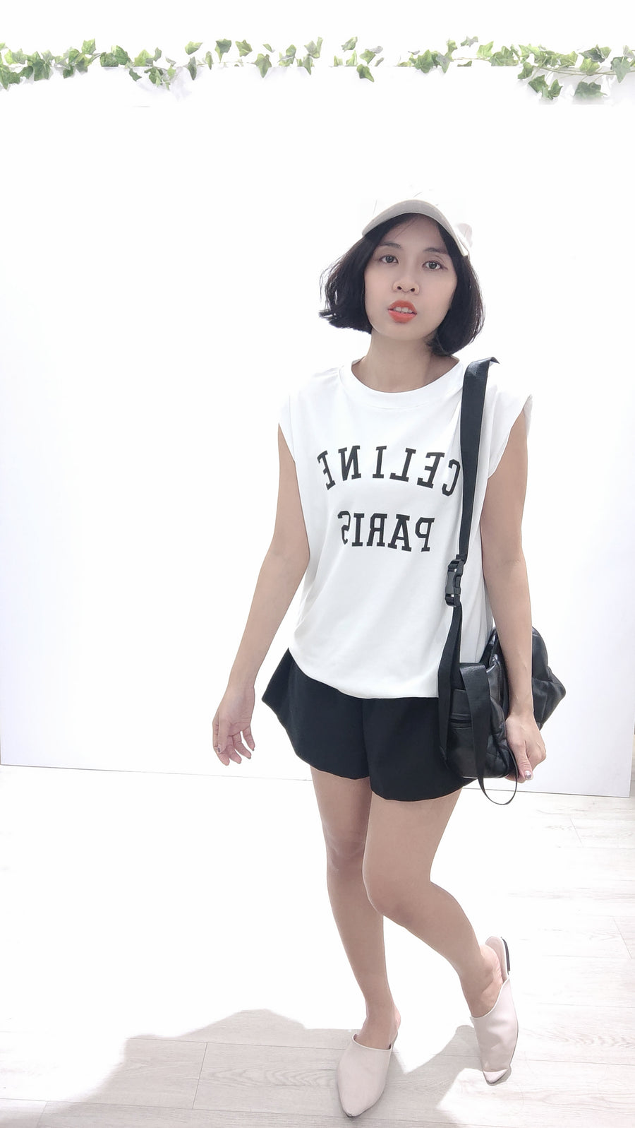Celine paris垫肩出袖上衣
