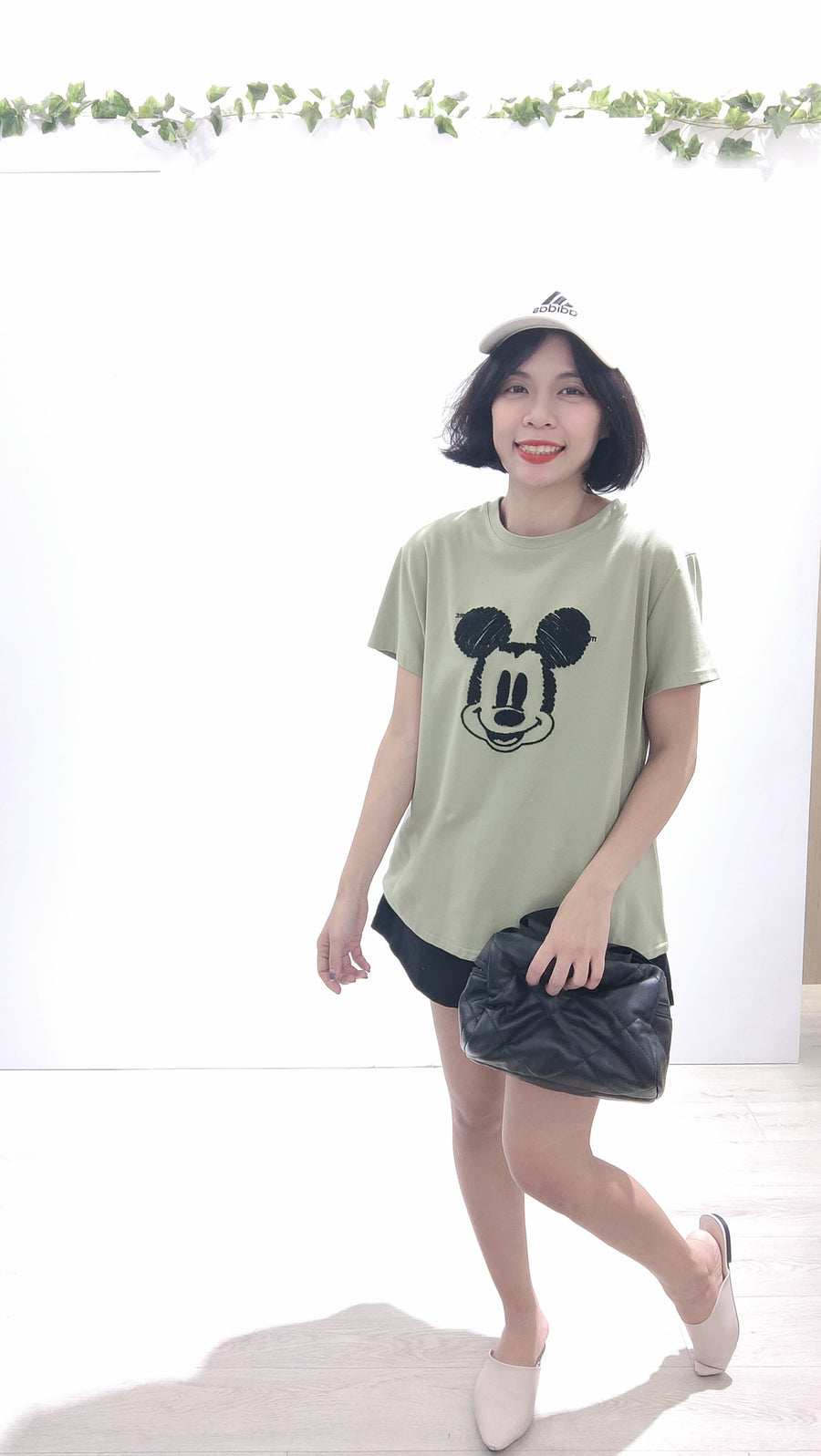 nana独家优质棉可爱刺绣米奇T-shirt