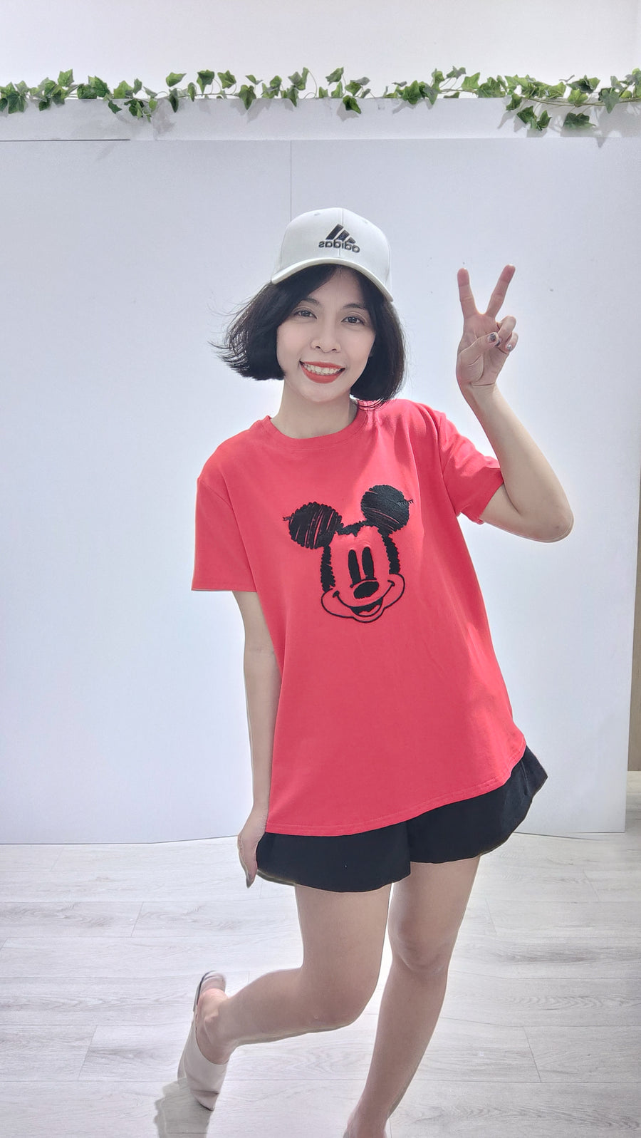 nana独家优质棉可爱刺绣米奇T-shirt