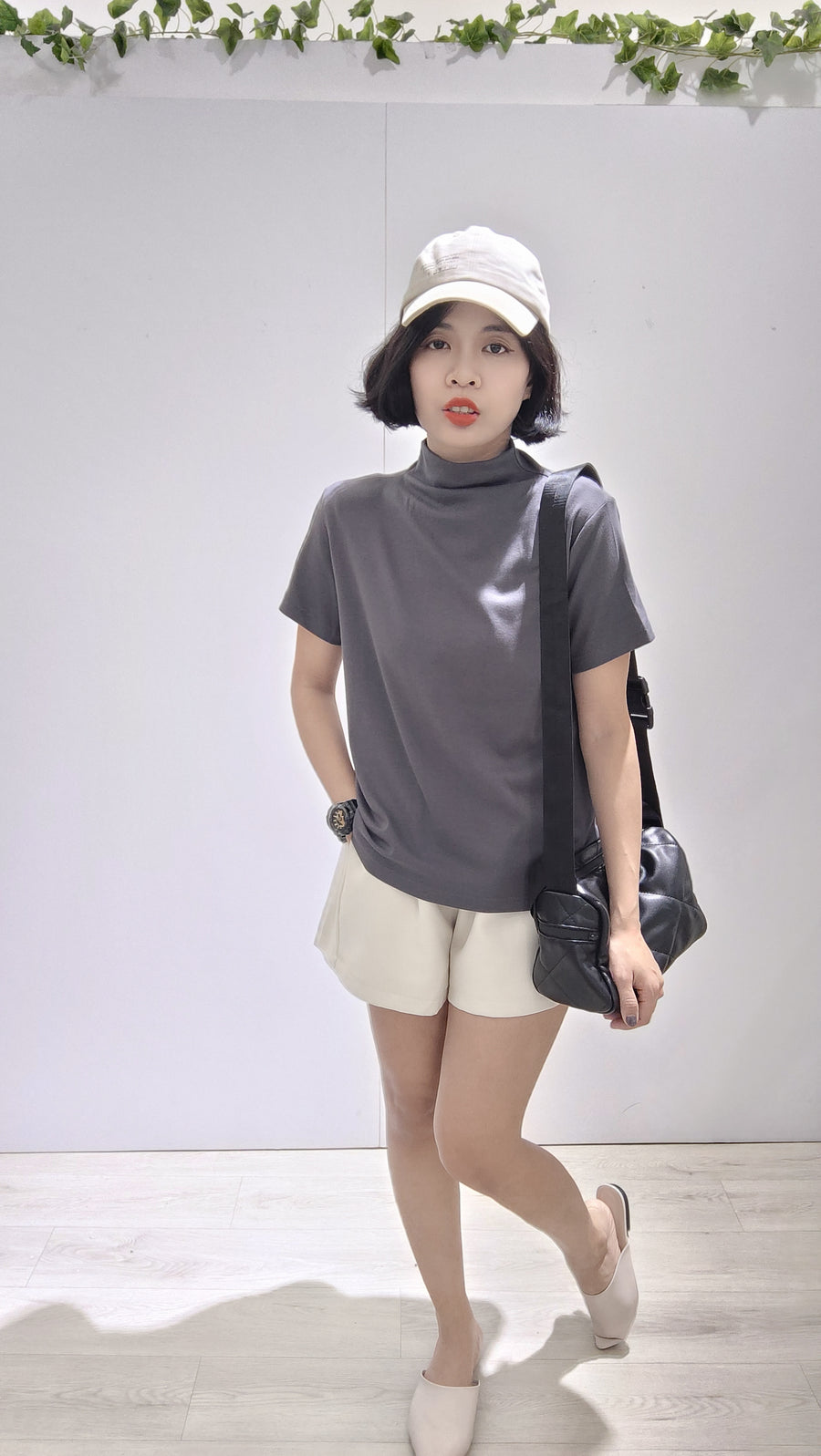 优质棉百搭高领Cotton上衣